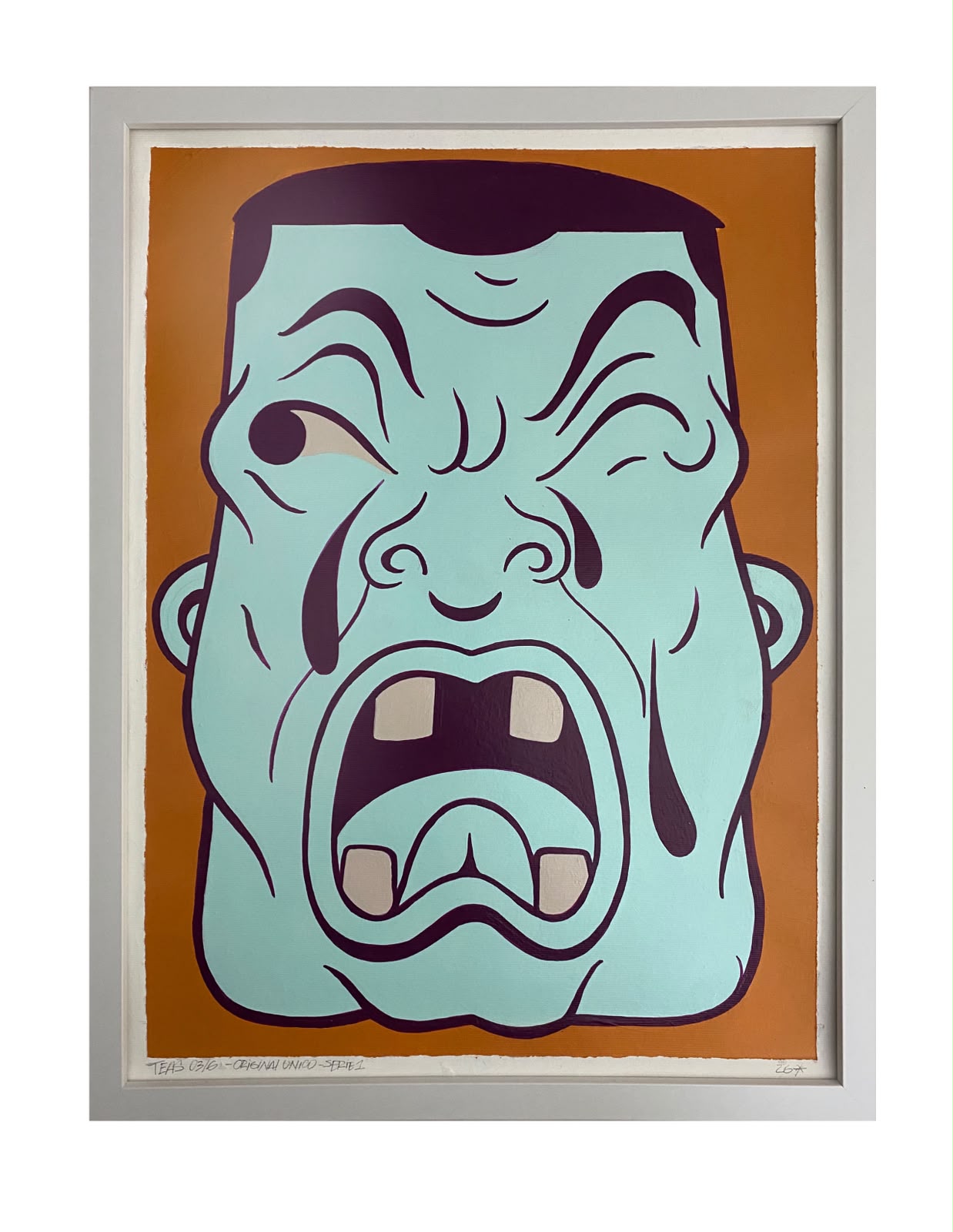 Calipso — retrato contemporáneo en acrílico sobre lienzo de TEAS, 120 × 90 cm